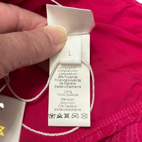 Milly Cabana Margot Pink Crochet Lace Bikini Bottom Low Rise Size L NWT - Picture 5 of 10